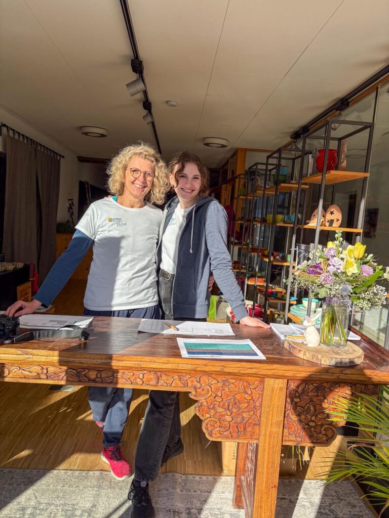 2 personen vor tisch