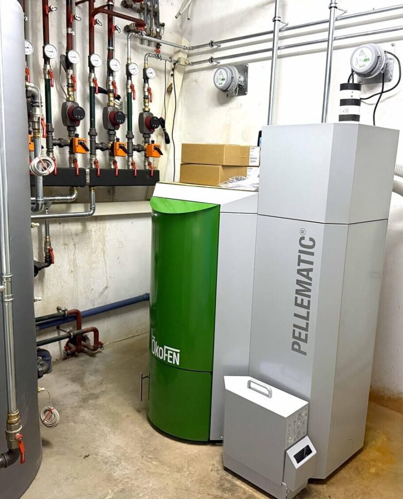 Heizungsanlage mit Pellets und Tanks
