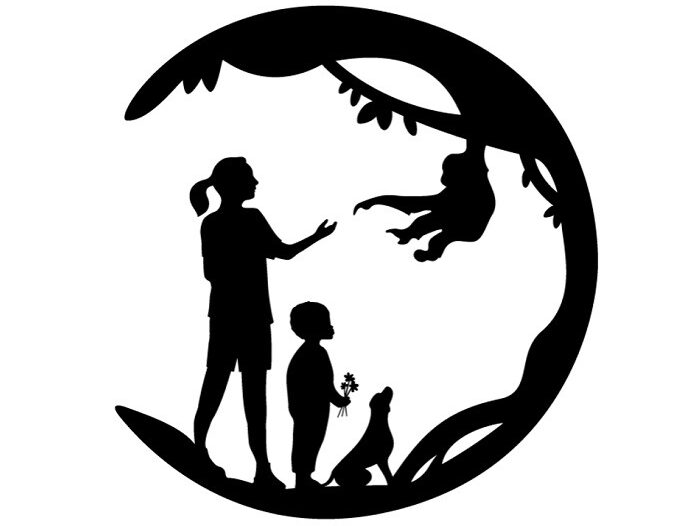 Kind, Tier, Natur, Silhouette, Freundschaft