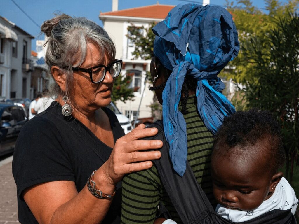 Flüchtlingshilfe Doro Blancke bei der Arbeit